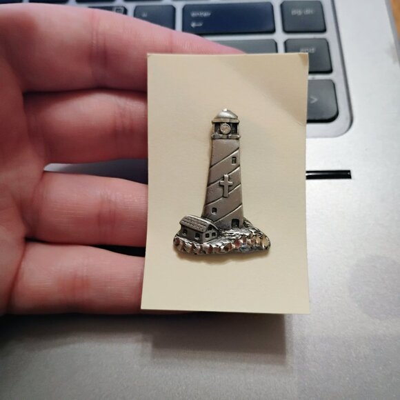 Religious Lighthouse pin - Picture 1 of 3